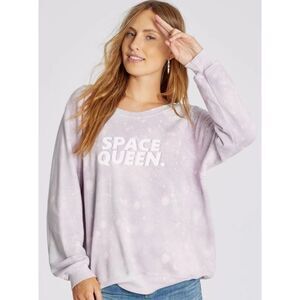 Wildfox Couture Space Queen Pullover Long sleeve Purple Sweater NWT XS